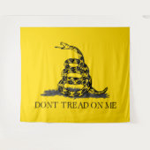 Tenture Drapeau Gadsden jaune classique Ne marchez pas sur (Devant (Horizontal))