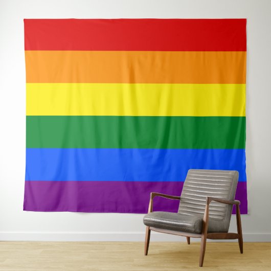 Tenture Drapeau gay pride extra grand LGBT (En situation (horizontale))