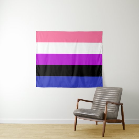Tenture Drapeau Genderfluid 50 x 60 (En situation (horizontale))