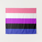 Tenture Drapeau Genderfluid 50 x 60 (Devant (Horizontal))