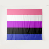Tenture Drapeau Genderfluid Extra Large LGBT (Devant (Horizontal))