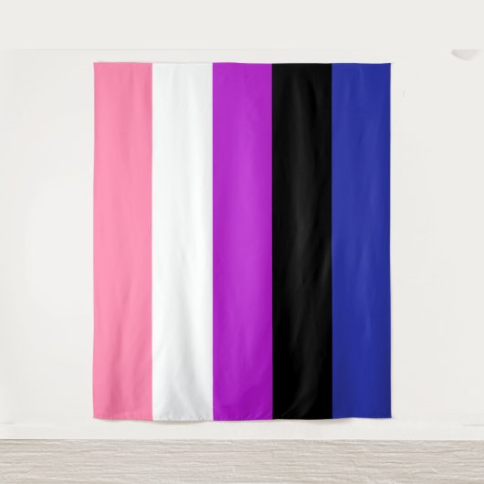Tenture Drapeau Genderfluide extra grand LGBT (Devant)