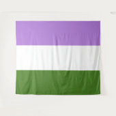 Tenture Drapeau Genderqueer extra grand LGBT (Devant (Horizontal))
