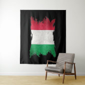 Tenture Drapeau Grunge Italie, Drapeau Italien, Dessin Bru (En situation)