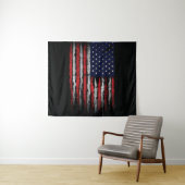 Tenture Drapeau Grunge U.S.A (En situation (horizontale))