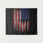 Tenture Drapeau Grunge U.S.A (Devant (Horizontal))