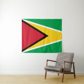 Tenture Drapeau Guyana (En situation (horizontale))