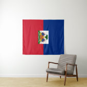Tenture Drapeau Haïti (En situation (horizontale))