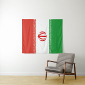 Tenture Drapeau iranien (En situation (horizontale))