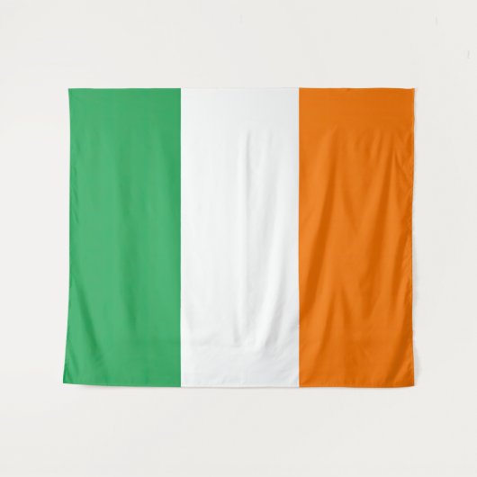 Tenture Drapeau Irlande Tricolore (Devant (Horizontal))