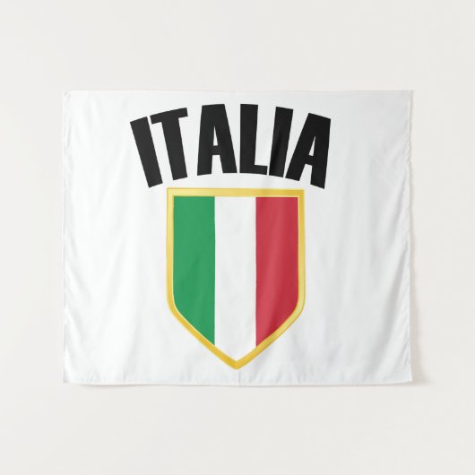 Tenture Drapeau Italia Crest Italie (Devant (Horizontal))