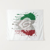 Tenture Drapeau Italie Amour (Devant (Horizontal))