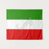 Tenture Drapeau italien (Devant (Horizontal))