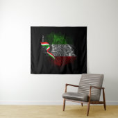 Tenture Drapeau italien (En situation (horizontale))