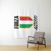 Tenture Drapeau italien Forza Azzurri (En situation)