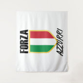 Tenture Drapeau italien Forza Azzurri (Devant)