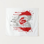 Tenture Drapeau J'aime Canada (Devant (Horizontal))