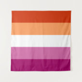 Tenture Drapeau lesbien 57 x 57 (Devant (Horizontal))