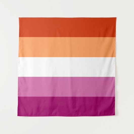 Tenture Drapeau lesbien 57 x 57 (Devant (Horizontal))