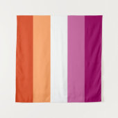 Tenture Drapeau lesbien 57 x 57 (Devant)