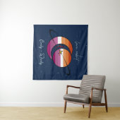 Tenture Drapeau lesbien Love Orbit Univers Soleil & Lune C (En situation (horizontale))