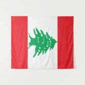 Tenture Drapeau libanais (Devant (Horizontal))