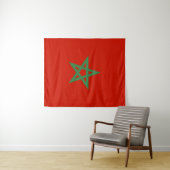Tenture drapeau marocain (En situation (horizontale))