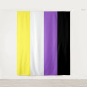 Tenture Drapeau Non Binaire Extra Large LGBT (Devant)