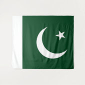 Tenture Drapeau pakistanais grand (Devant (Horizontal))