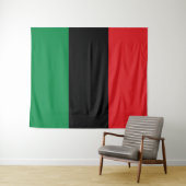 Tenture Drapeau panafricain UNIA (En situation (horizontale))