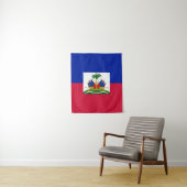 Tenture Drapeau patriotique haïtien mural (En situation)