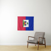 Tenture Drapeau patriotique haïtien mural (En situation (horizontale))