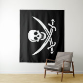 Tenture Drapeau Pirate Jolly Roger (En situation)