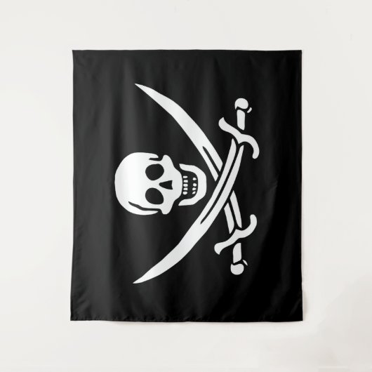Tenture Drapeau Pirate Jolly Roger (Devant)