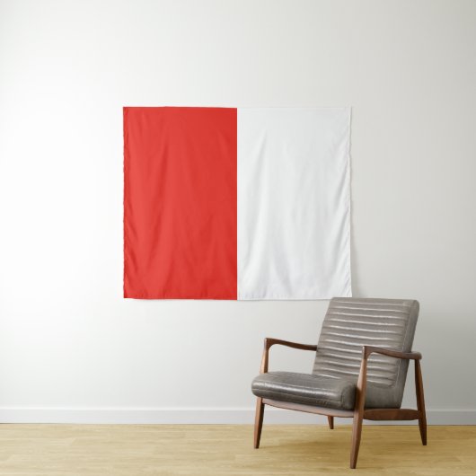 Tenture Drapeau polonais (En situation (horizontale))