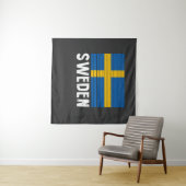 Tenture Drapeau Suède (En situation (horizontale))