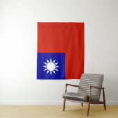 Tenture Drapeau taïwanais (En situation)
