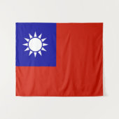 Tenture Drapeau taïwanais (Devant (Horizontal))