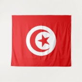 Tenture Drapeau Tunisie (Devant (Horizontal))