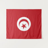 Tenture Drapeau tunisien (Devant (Horizontal))