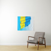 Tenture Drapeau Ukraine (En situation (horizontale))