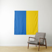 Tenture Drapeau ukrainien (Ukraine) (En situation)