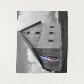 Tenture Drapeaux de nos agriculteurs - Grange avec drapeau (Devant)