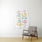 Tenture Dream Big Pastel Hearts (En situation)
