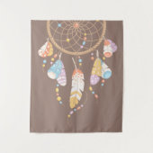 Tenture Dreamcatcher de Boho Tribal sur Brown (Devant)