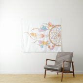 Tenture Dreamcatcher de la tribu Boho en blanc (En situation (horizontale))