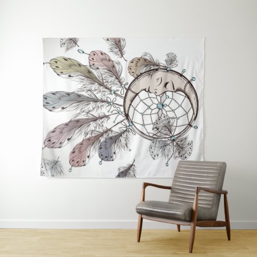 Tenture Dreamcatcher de lune céleste (En situation (horizontale))