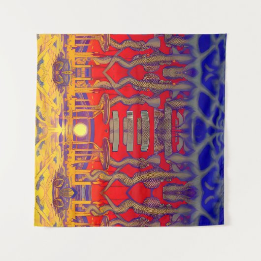 Tenture Dreamland psychédélique (Devant (Horizontal))