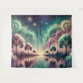 Tenture Dreamscape Swirling Trees Réflexions cosmiques (Devant (Horizontal))