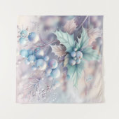 Tenture Dreamy Christmas Holly Tapestry (Devant (Horizontal))